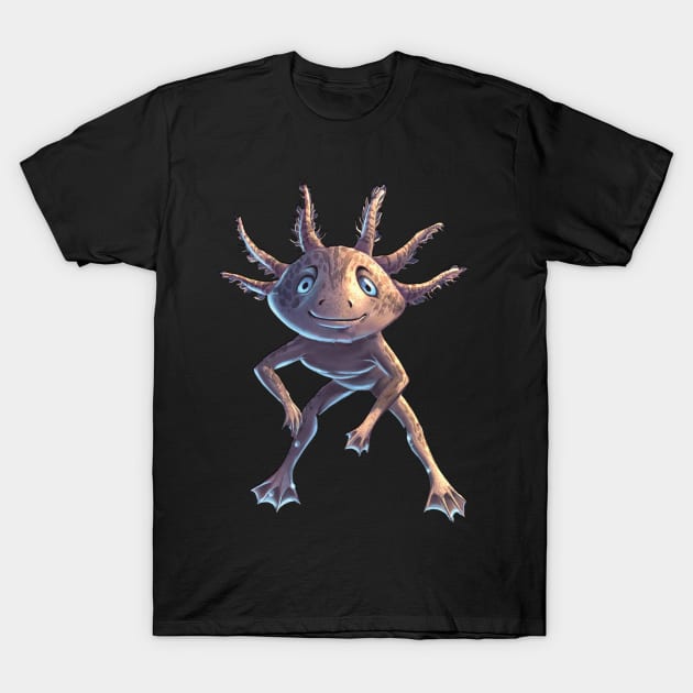 Cute Axolotl Gift Axolotl Lover T-Shirt by Charaf Eddine